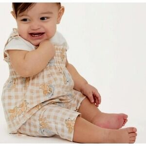 Disney Baby Lady and the Tramp‎ Romper Smocked Gingham 18M